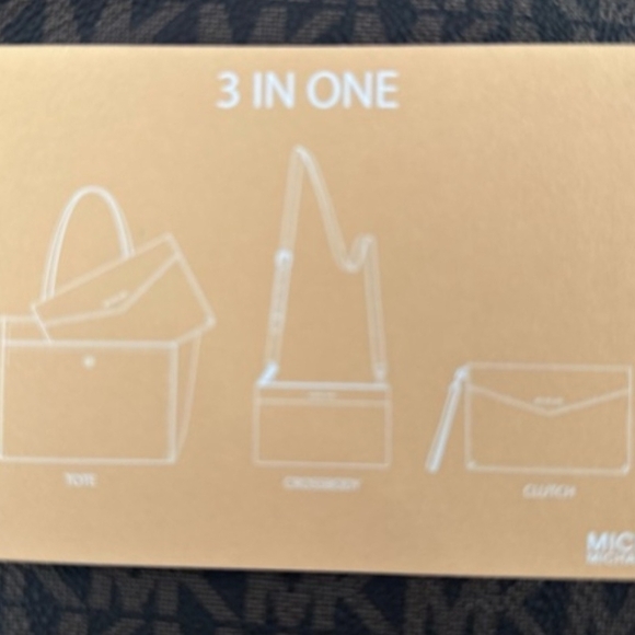 Michael Kors Cream and Brown Tote Set - Picture 5 of 6